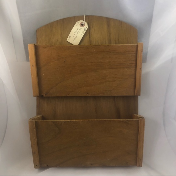 Vintage Hand Made Wooden Letter Holder - Picture 1 of 5